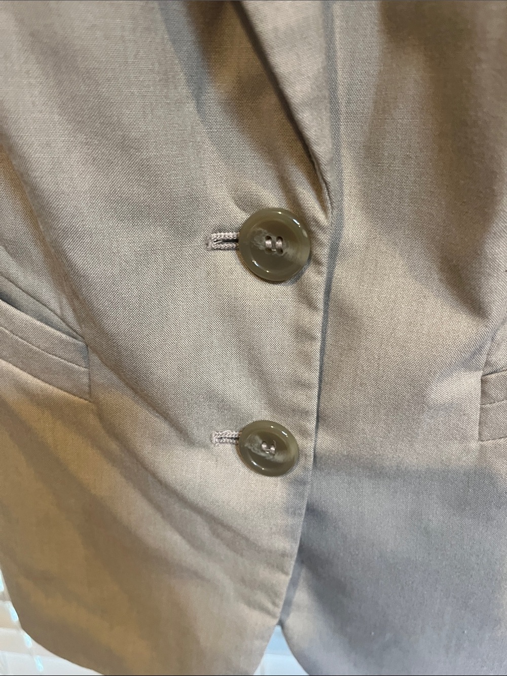 The Limited Women's Taupe Blazer Two-Button Tailored Jacket - Picture 3 of 6